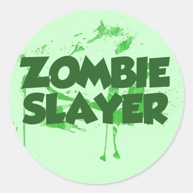 Zombie Slayer Runder Aufkleber (Vorderseite)