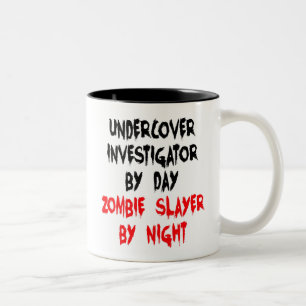 Zombie Slayer Undercover Investigator Zweifarbige Tasse