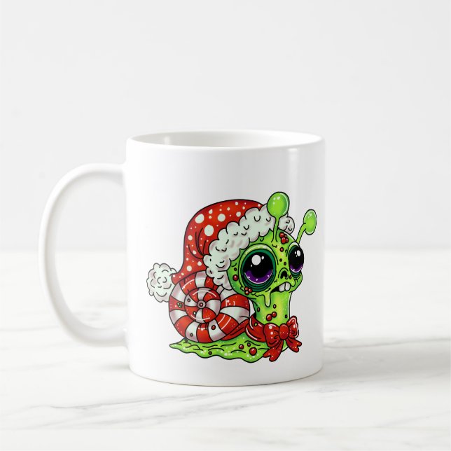 Zombie Snail, spät zu Weihnachten Kaffeetasse (Links)