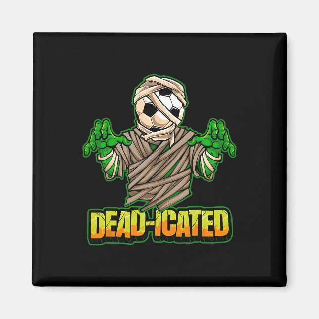 Zombie Soccer Player Scary Soccer Halloween  Magnet (Vorne)