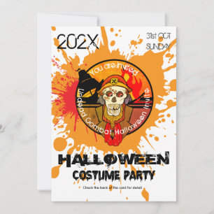 Zombie-Soldat Halloween-Kostenparty Einladung