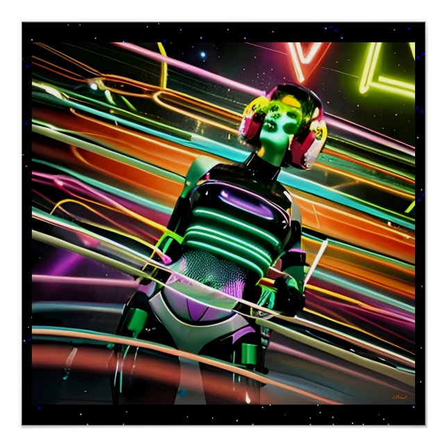 Zombie Space Disco Poster (Vorderseite)