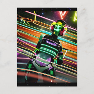 Zombie Space Disco Postkarte