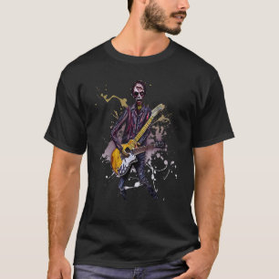 Zombie spielt elektrische Gitarre Metal Rock Musik T-Shirt