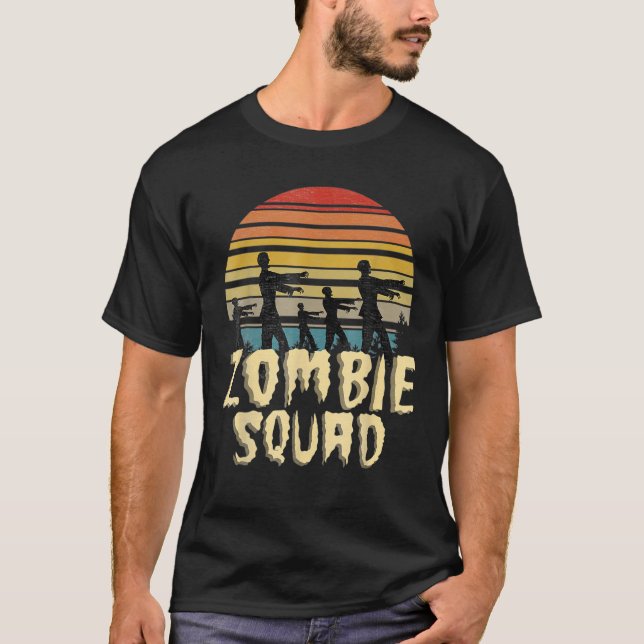 Zombie Squad Retro Halloween Gruppe Kostüme Boys G T-Shirt (Vorderseite)