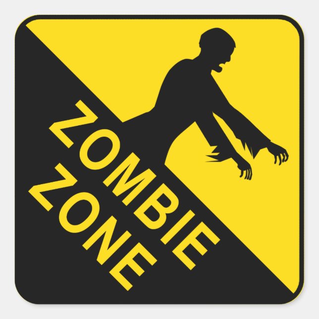 Zombie Square Stickers (Vorderseite)