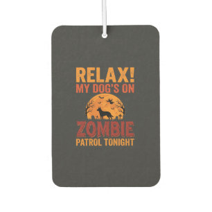 Zombie-Streifenhörnchen-Halloween Autolufterfrischer