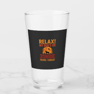 Zombie-Streifenhörnchen-Halloween Glas