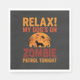 Zombie-Streifenhörnchen-Halloween Serviette