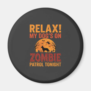 Zombie-Streifenpolizei-Hund Halloween Magnet
