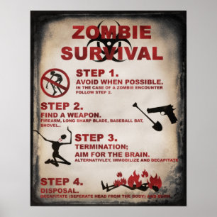 ZOMBIE SURVIVAL POSTER