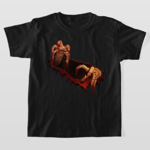 Zombie-T-Shirt für Kinder Gruseliger Zombie-Ringer T-Shirt