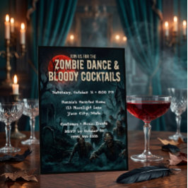 Zombie-Tanz-Halloween-Party-Einladungskarte Einladung