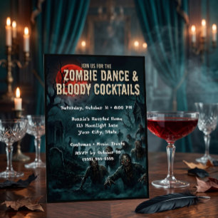 Zombie-Tanz-Halloween-Party-Einladungskarte Einladung