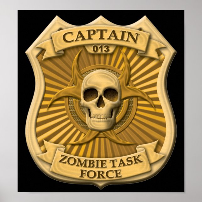 Zombie Task Force - Captain Abzeichen Poster (Vorne)