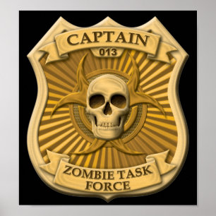 Zombie-Task Force - Kapitän Badge Poster