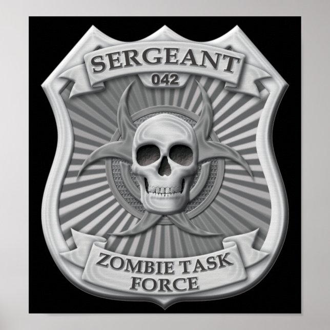 Zombie Task Force - Sergeant Abzeichen Poster (Vorne)
