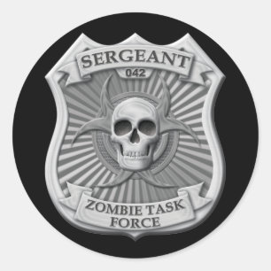 Zombie Task Force - Sergeant Abzeichen Runder Aufkleber