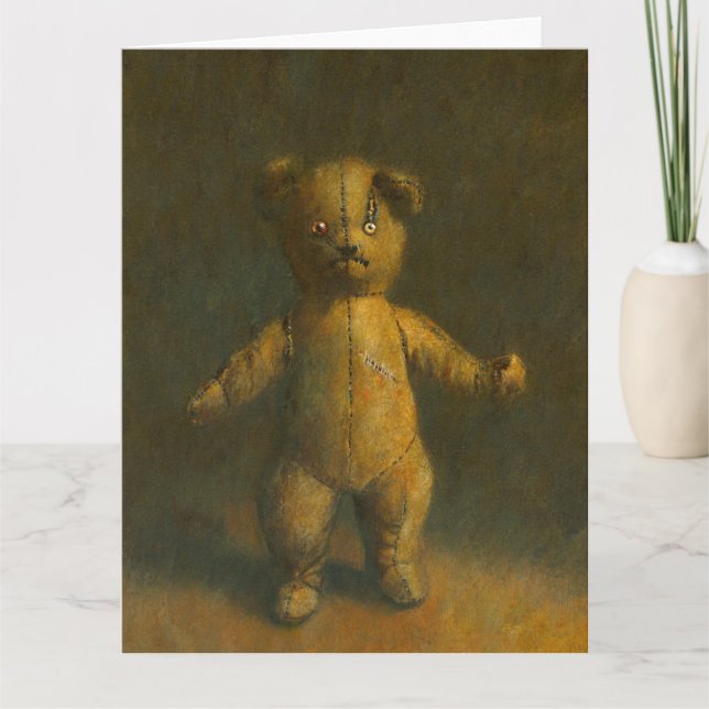 Zombie Teddy Bear Large Greetings Card Karte (Vorderseite)