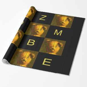 Zombie-Teddy-Einwickelpapier Geschenkpapier