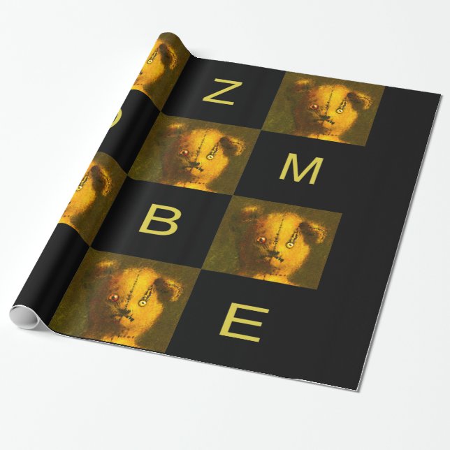 Zombie-Teddy-Einwickelpapier Geschenkpapier (Ungerollt)