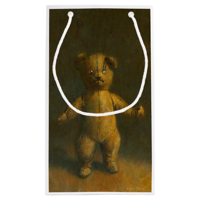 Zombie Teddy Gift Bag Kleine Geschenktüte (Rückseite)