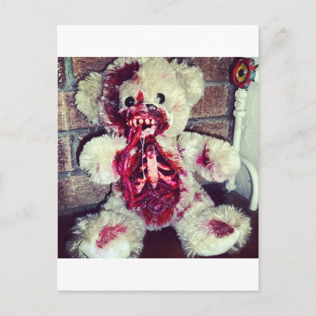 Zombie-Teddybär Postkarte (Vorderseite)