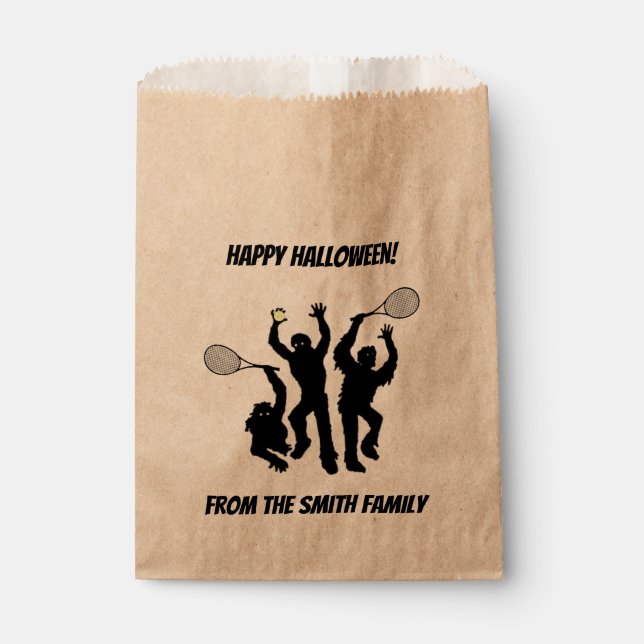 Zombie Tennis Player Halloween Geschenktütchen (Vorderseite)