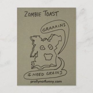 Zombie Toast Postkarte