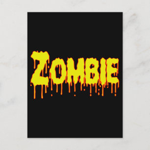 Zombie Tropfen Postkarte
