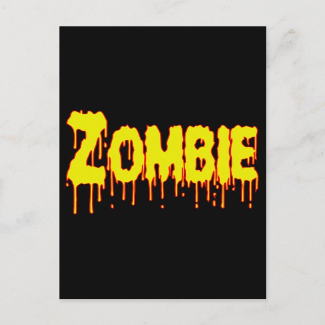 Zombie Tropfen Postkarte (Vorderseite)