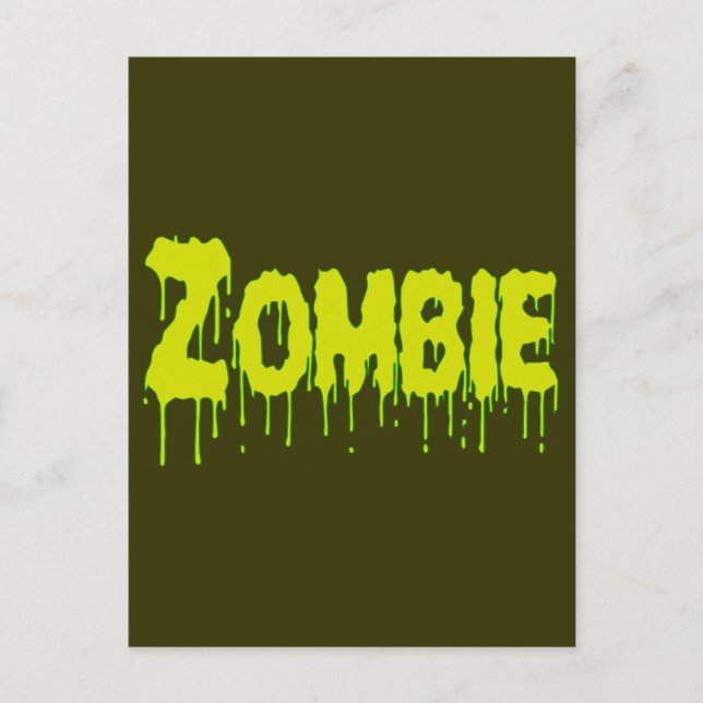 Zombie Tropfen Postkarte (Vorderseite)