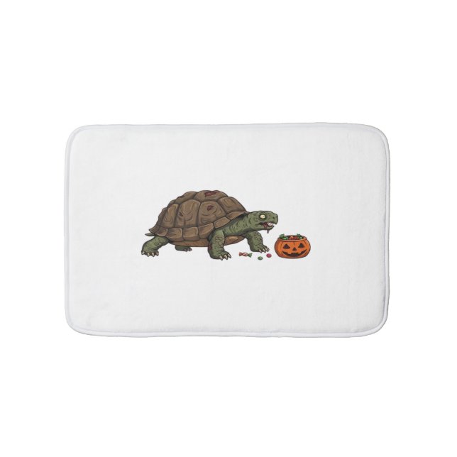 Zombie Turtle Candy Crawl - Spooky Slow Halloween  Badematte (Vorderseite)