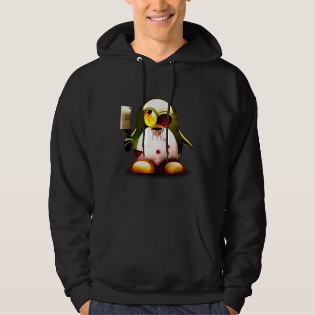 Zombie Tux (Linux Tux) Hoodie (Vorderseite)