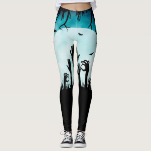 Zombie übergibt alle über Druck-Halloween-Leggings Leggings