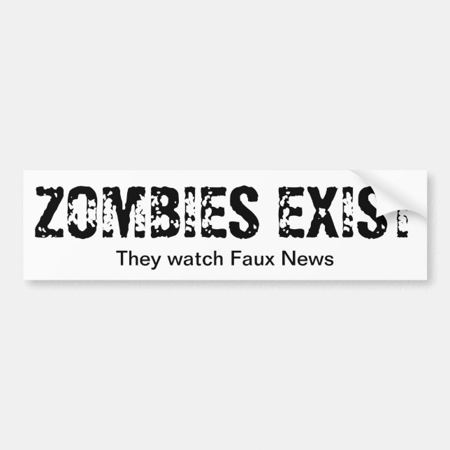 Zombie-Uhr-Imitat-Nachrichten Autoaufkleber (Vorne)