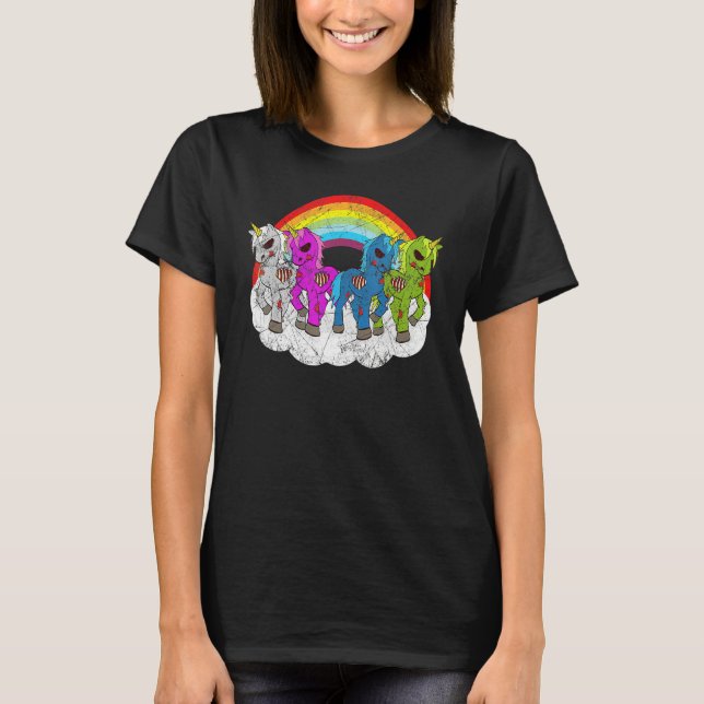 Zombie Unicorn Apocalypse Creatures Halloween Zomb T-Shirt (Vorderseite)