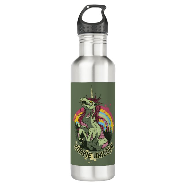 Zombie unicorn edelstahlflasche (Vorderseite)
