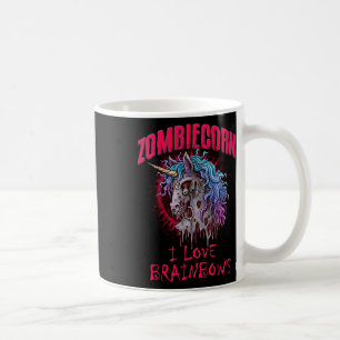 Zombie Unicorn I Liebe Brainbows Punk Gothic Goth  Kaffeetasse