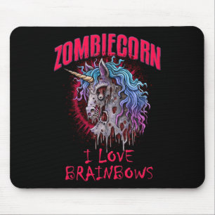 Zombie Unicorn I Liebe Brainbows Punk Gothic Goth  Mousepad