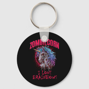 Zombie Unicorn I Liebe Brainbows Punk Gothic Goth Schlüsselanhänger