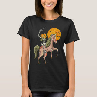 Zombie Unicorn Jagd Skelett Halloween Hunter G T-Shirt