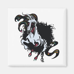 Zombie Unicorn Stehend Magnet