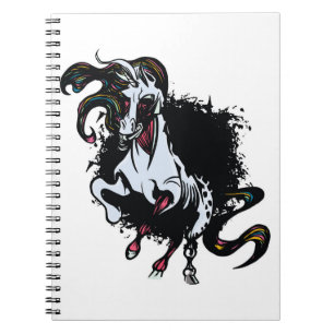 Zombie Unicorn Stehend Notizblock
