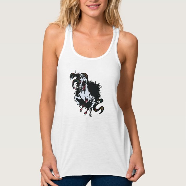 Zombie Unicorn Stehend Tank Top (Vorderseite)