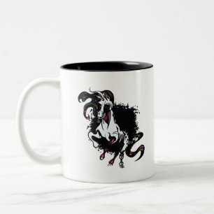Zombie Unicorn Stehend Zweifarbige Tasse