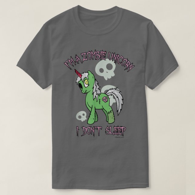 Zombie Unicorn T-Shirt (Design vorne)