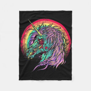 Zombie Unicorn Unicorn Halloween Fleecedecke