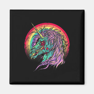 Zombie Unicorn Unicorn Halloween Magnet