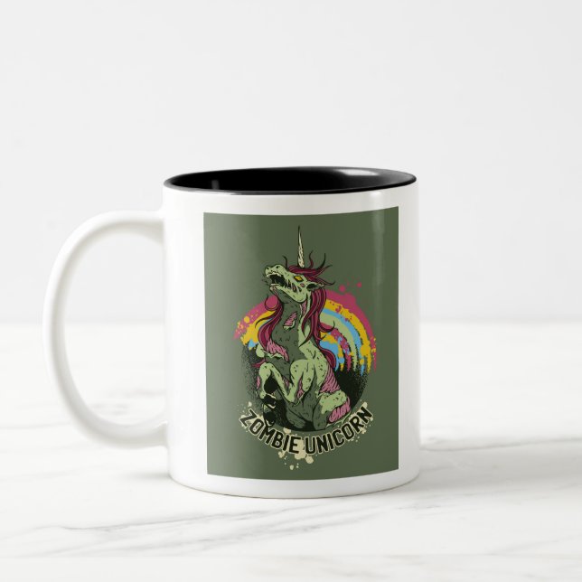 Zombie unicorn zweifarbige tasse (Links)